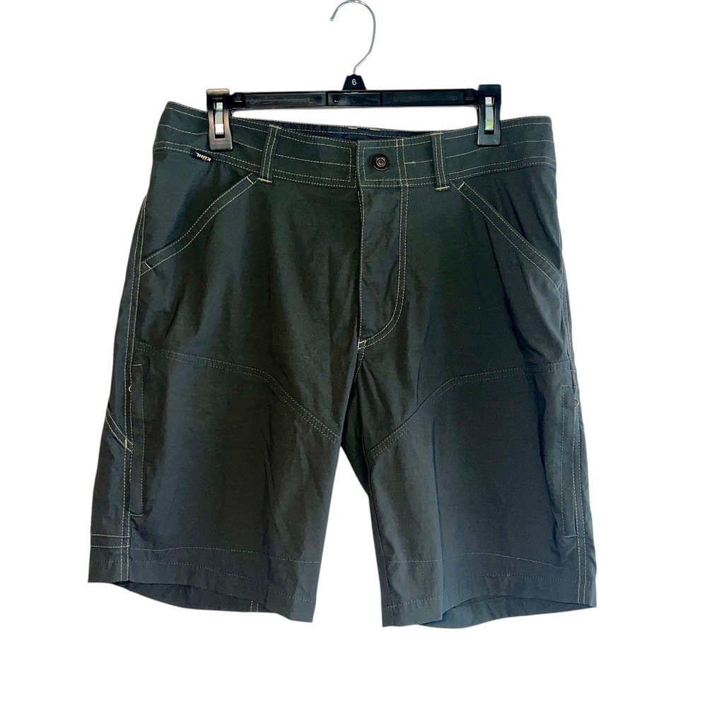 Kuhl Renegade Shorts Mens 32 Dark Olive Green Hiking Cargo Outdoor Nylon Stretch